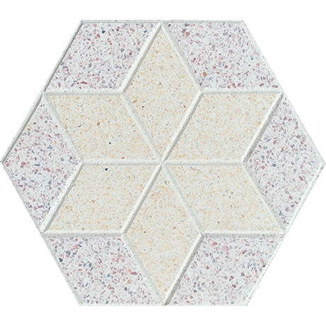 Multi-colour Terrazzo tile OD2-HX3/2